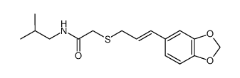 2-[(E)-3,4-(methylenedioxy)cinnamylthio]-N-isobutylacetamide Structure