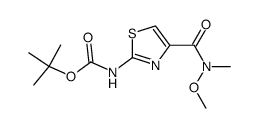 [4-(methoxy-methyl-carbamoyl)-thiazol-2-yl]-carbamic acid tert-butyl ester Structure