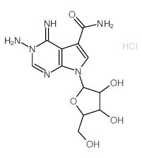 3H-Pyrrolo[2,3-d]pyrimidine-5-carboxamide, 3-amino-4, 7-dihydro-4-imino-7-.beta.-D-ribofuranosyl-, monohydrochloride picture