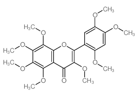 3,5,6,7,8-pentamethoxy-2-(2,4,5-trimethoxyphenyl)chromen-4-one structure