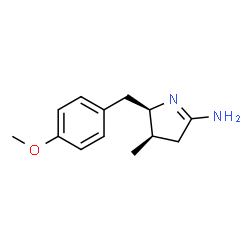 2H-Pyrrol-5-amine,3,4-dihydro-2-[(4-methoxyphenyl)methyl]-3-methyl-,(2R,3R)-rel-(9CI)结构式