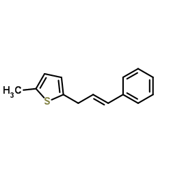 Thiophene, 2-methyl-5-[(2E)-3-phenyl-2-propenyl]- (9CI) structure