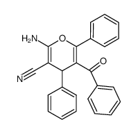 2-amino-5-benzoyl-3-cyano-4,6-diphenyl-4H-pyran结构式