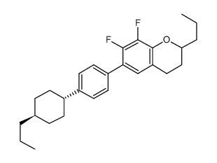 6-[4-(trans-4-propylcyclohexyl)phenyl]-7,8-difluoro-2-propylchroman Structure