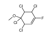 1-fluoro-3,4,5,6-tetrachloro-4-methoxycyclohexene Structure