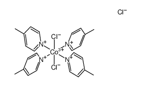 trans-dichlorotetra(4-methylpyridine)cobalt(III) chloride Structure