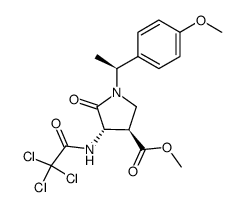 (3S,4R,1'S)-4-methoxycarbonyl-3-trichloroacetylamino-1-[1'-(4''-methoxyphenyl)ethyl]pyrrolidin-2-one结构式