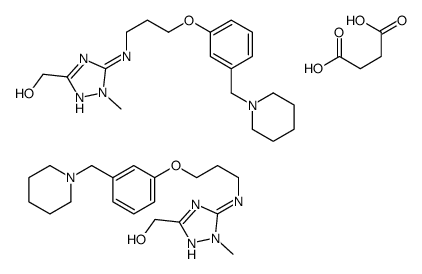 butanedioic acid,[1-methyl-5-[3-[3-(piperidin-1-ylmethyl)phenoxy]propylamino]-1,2,4-triazol-3-yl]methanol结构式