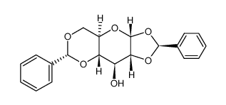 exo-1,2:4,6-di-O-benzylidene-α-D-glucopyranose Structure