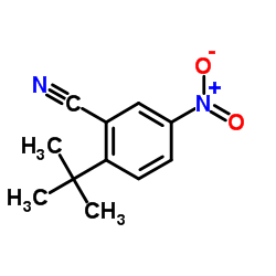 2-(2-Methyl-2-propanyl)-5-nitrobenzonitrile Structure