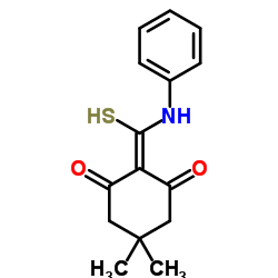 5,5-DIMETHYL-2-((PHENYLAMINO)SULFANYLMETHYLENE)CYCLOHEXANE-1,3-DIONE structure