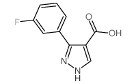 3-(3-fluorophenyl)-1h-pyrazole-4-carboxylic acid Structure