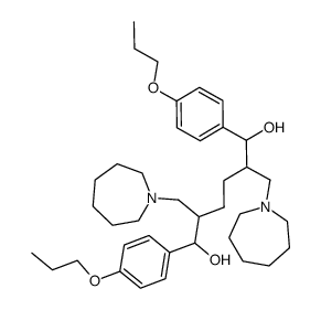 2,5-Bis-azepan-1-ylmethyl-1,6-bis-(4-propoxy-phenyl)-hexane-1,6-diol Structure