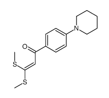 3,3-bis(methylsulfanyl)-1-(4-piperidin-1-ylphenyl)prop-2-en-1-one结构式