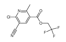 2,2,2-trifluoroethyl 6-chloro-5-cyano-2-methylnicotinate结构式