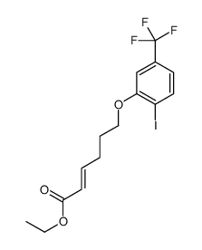 ethyl 6-[2-iodo-5-(trifluoromethyl)phenoxy]hex-2-enoate Structure