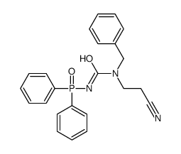 1-benzyl-1-(2-cyanoethyl)-3-diphenylphosphorylurea Structure