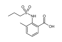 Benzoic acid, 3-methyl-2-[(propylsulfonyl)amino]结构式