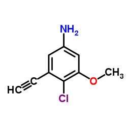 4-Chloro-3-ethynyl-5-methoxyaniline Structure