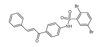 2,5-Dibromo-N-{4-[(E)-(3-phenyl-acryloyl)]-phenyl}-benzenesulfonamide Structure