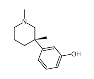 (-)-1,3-dimethyl-3-(m-hydroxyphenyl)piperidine Structure