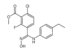 methyl 6-chloro-3-(N-(4-ethylphenyl)-N'-hydroxycarbamimidoyl)-2-fluorobenzoate Structure