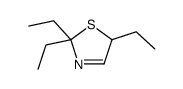 2,2,5-triethyl-5H-1,3-thiazole结构式