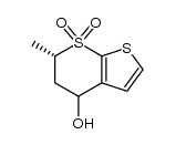 5,6-dihydro-(R,S)-4-hydroxy-(S)-6-methyl-4H-thieno[2,3-b]thiopyran 7,7-dioxide结构式