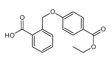 2-[(4-ethoxycarbonylphenoxy)methyl]benzoic acid结构式