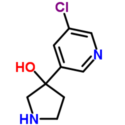 3-(5-Chloro-3-pyridinyl)-3-pyrrolidinol结构式