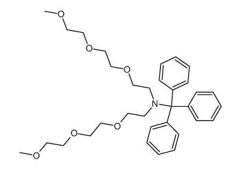 N,N bis(triethyleneglycol-monomethylether)tritylamine Structure