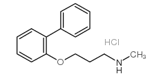 N-Methyl-N-(3-(2-biphenylyloxy)propyl)amine hydrochloride结构式