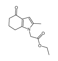 Ethyl2-(2-methyl-4-oxo-4,5,6,7-tetrahydro-1H-indol-1-yl)acetate结构式