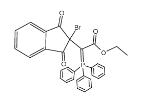 ethyl 2-(2-bromo-1,3-dioxo-2,3-dihydro-1H-inden-2-yl)-2-(triphenylphosphoranylidene)acetate Structure