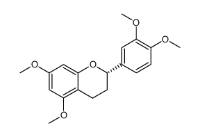 (2R)-(-)-3',4',5,7-Tetramethoxyflavan结构式