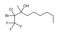 2-bromo-2-chloro-1,1,1-trifluoro-3-methylnonan-3-ol结构式