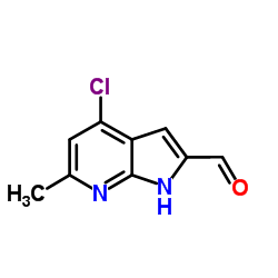 4-Chloro-6-methyl-1H-pyrrolo[2,3-b]pyridine-2-carbaldehyde Structure