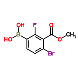 4-Bromo-3-ethoxycarbonyl-2-fuorophenylboronic acid Structure