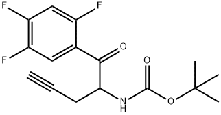 tert-Butyl (1-oxo-1-(2,4,5-trifluorophenyl)pent-4- yn-2-yl)carbamate... structure