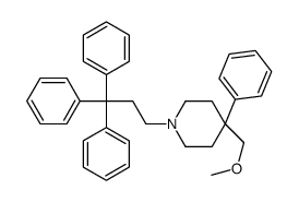 4-(methoxymethyl)-4-phenyl-1-(3,3,3-triphenylpropyl)piperidine结构式