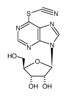 1-(6-thiocyanato-purin-9-yl)-β-D-1-deoxy-ribofuranose Structure