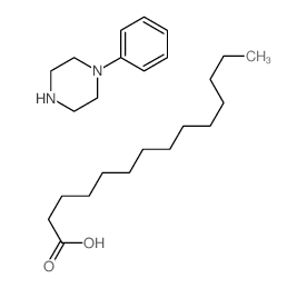 1-phenylpiperazine; tetradecanoic acid Structure