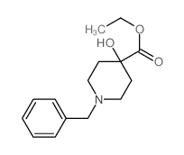 1-苄基-4-羟基哌啶-4-羧酸乙酯结构式