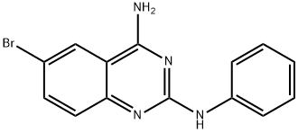 2,4-喹唑啉二胺,6-溴-N2-苯基结构式
