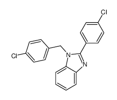 2-(4-chlorophenyl)-1-[(4-chlorophenyl)methyl]benzimidazole结构式