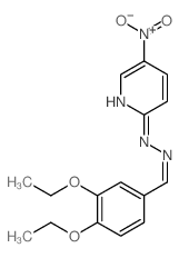 Benzaldehyde,3,4-diethoxy-, 2-(5-nitro-2-pyridinyl)hydrazone结构式