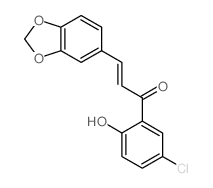 2-Propen-1-one,3-(1,3-benzodioxol-5-yl)-1-(5-chloro-2-hydroxyphenyl)-结构式