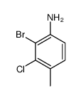 2-溴-3-氯-4-甲基苯胺结构式