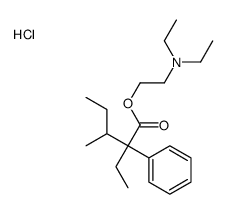 2-(diethylamino)ethyl 2-ethyl-3-methyl-2-phenylpentanoate,hydrochloride Structure