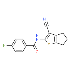 N-(3-Cyano-5,6-dihydro-4H-cyclopenta[b]thiophen-2-yl)-4-fluorobenzamide Structure